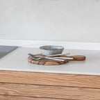 Planche à découper ronde en teck avec poignée | 21 cm