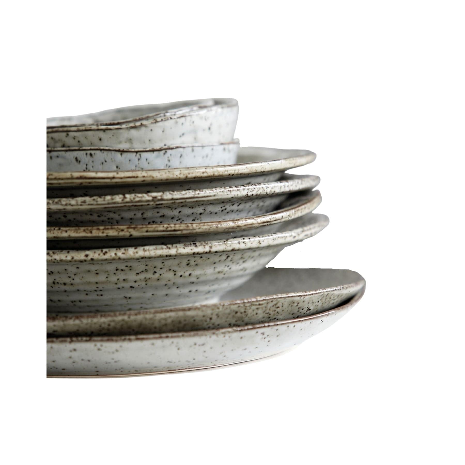 Assiette à gâteau rustique | Gris/Bleu | 20cm