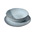 Assiette rustique | Gris/Bleu 27,5 cm