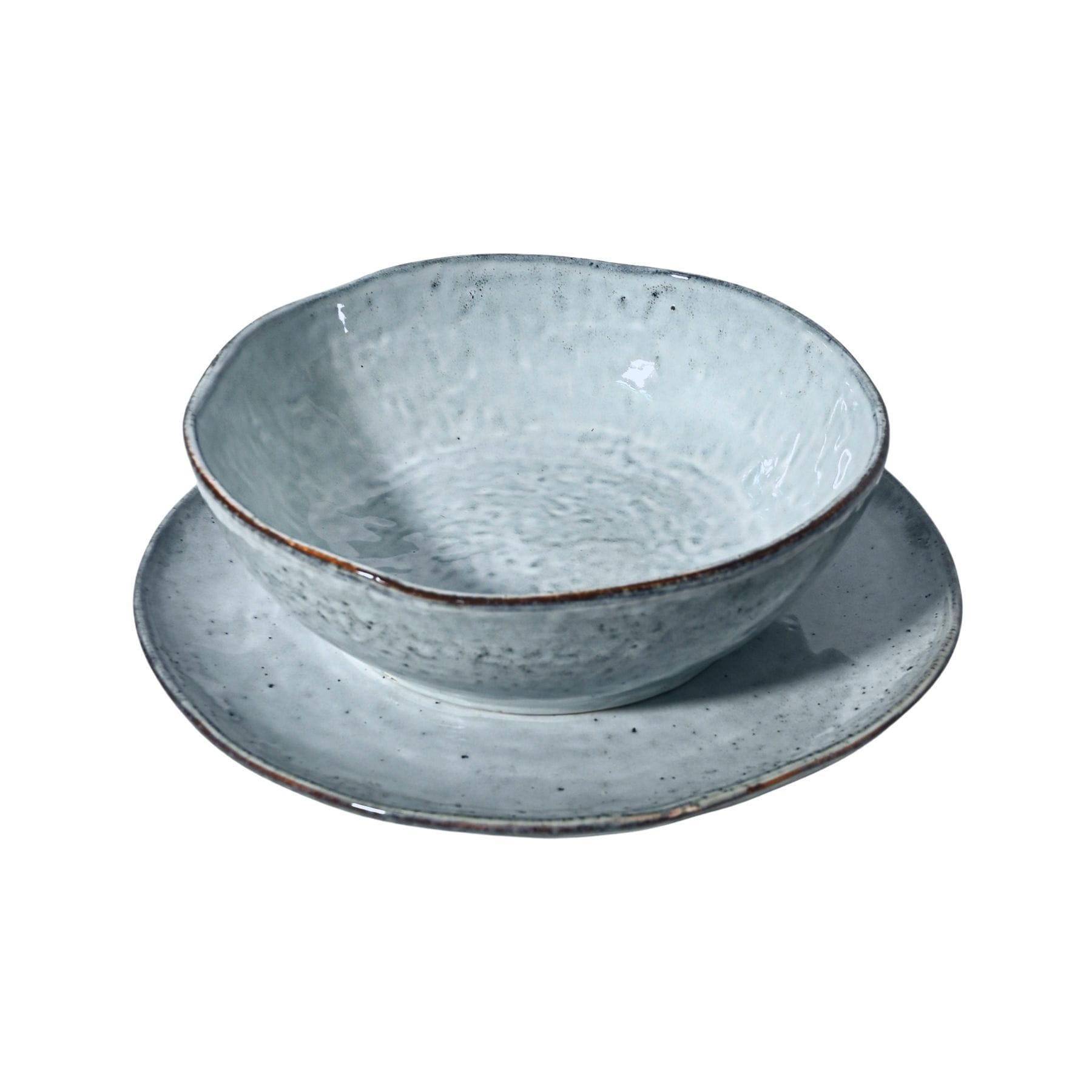 Assiette rustique | Gris/Bleu 27,5 cm