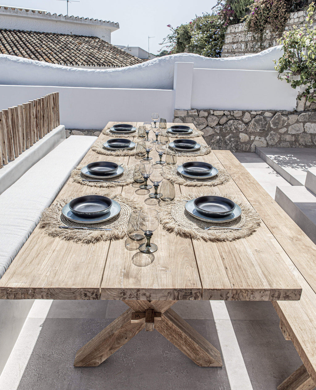 Assiette rustique | Gris/Bleu 27,5 cm