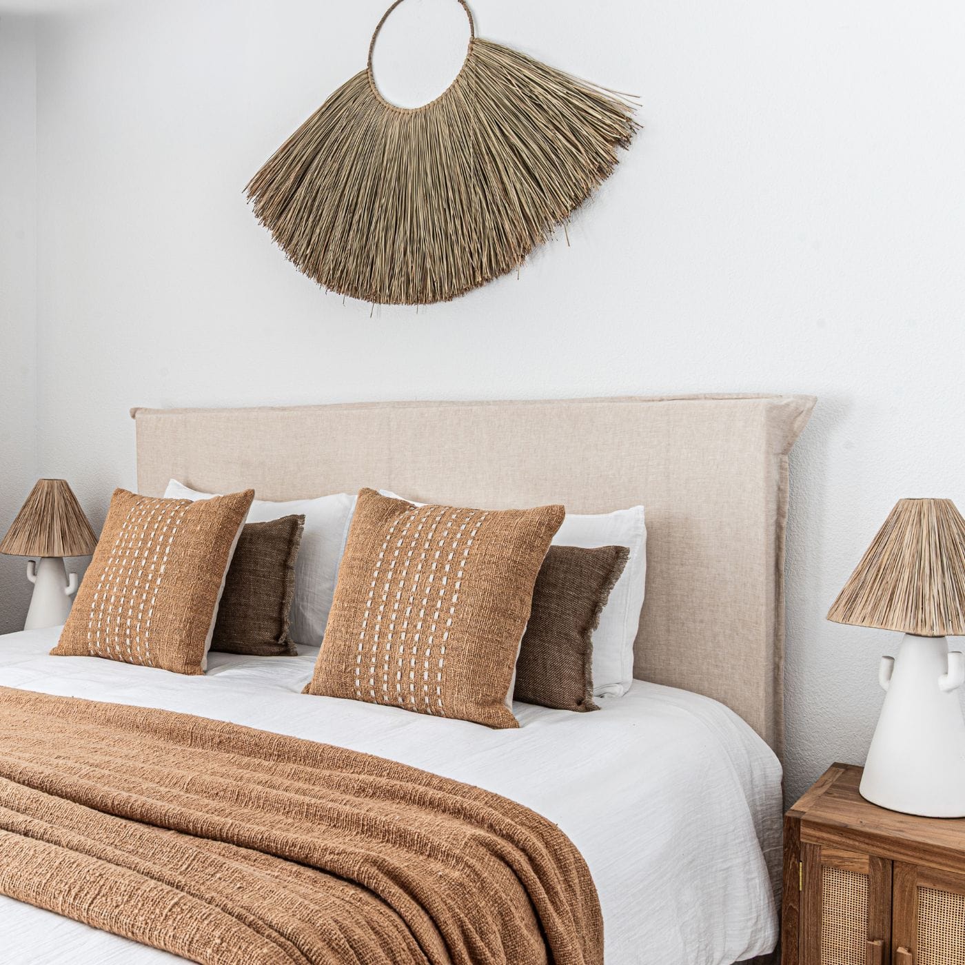 Décoration murale en herbe de mer