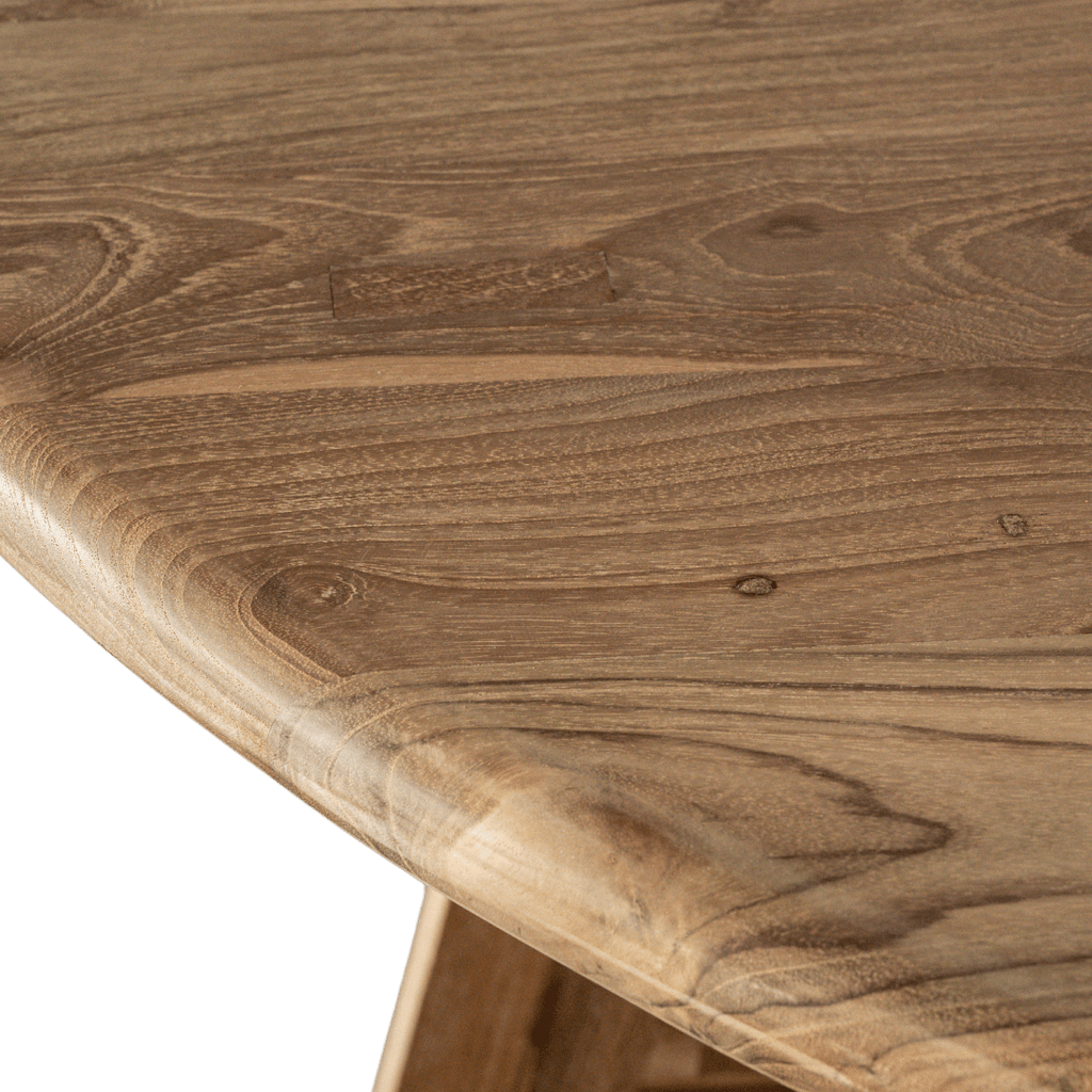 Table de salle à manger ronde Senza en teck recyclé