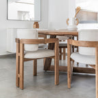 Table de salle à manger ronde Senza en teck recyclé