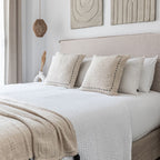 Froncisse pour coussin en coton Soraya | Blanc cassé | 50x50cm