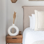 Froncisse pour coussin en coton Soraya | Blanc cassé | 50x50cm