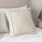 Froncisse pour coussin en coton Soraya | Blanc cassé | 50x50cm