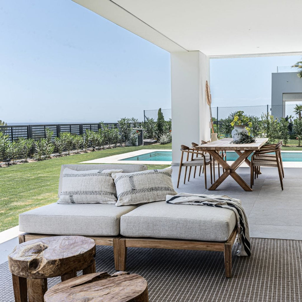 Fronces de la housse de coussin en coton Soraya | Blanc cassé | 40x60cm