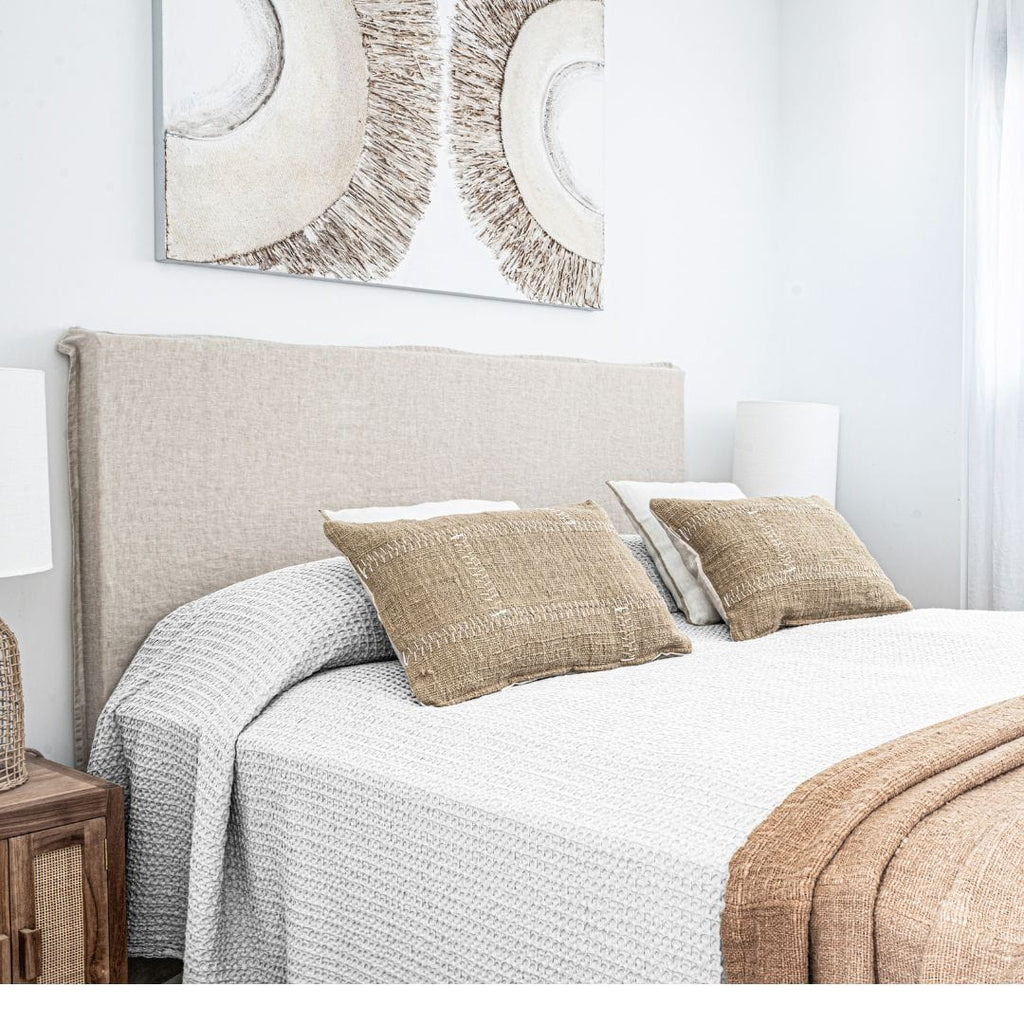 Fronces de coussin en coton Soraya | Sable | 40x60cm