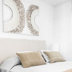 Fronces de coussin en coton Soraya | Sable | 40x60cm