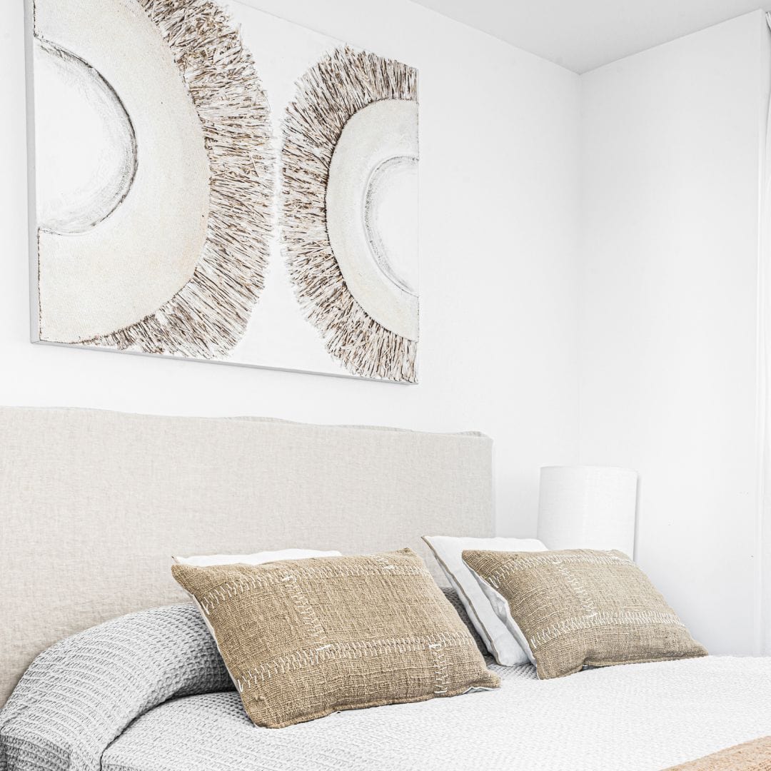 Fronces de coussin en coton Soraya | Sable | 40x60cm