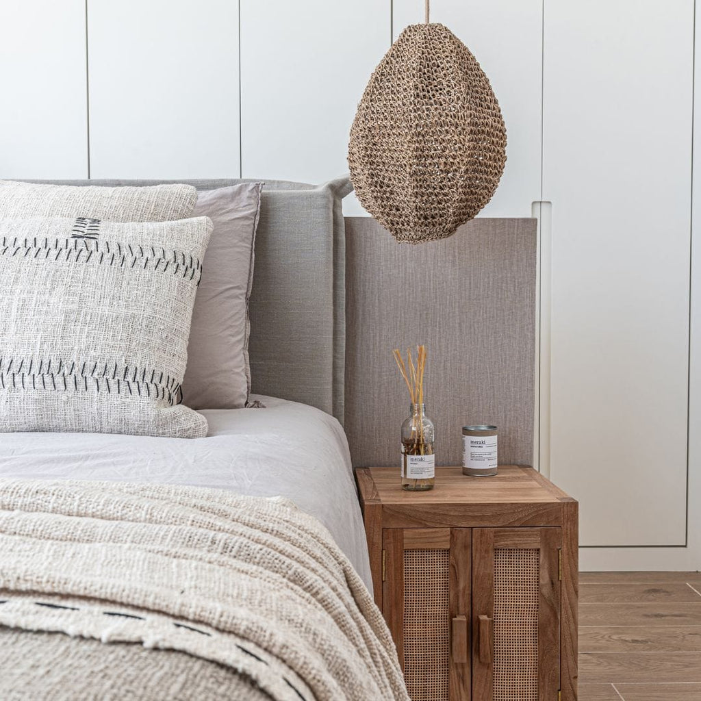 Ligne de plaids en coton Soraya | Blanc cassé | 235x130cm