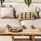 Mug en grès à pois | Vert/Brun 9,5x8cm