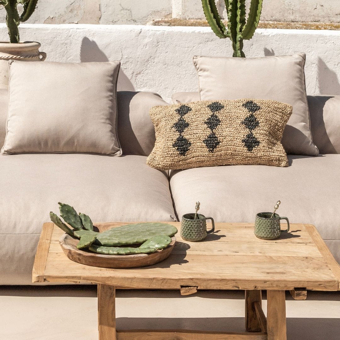 Mug en grès à pois | Vert/Brun 9,5x8cm