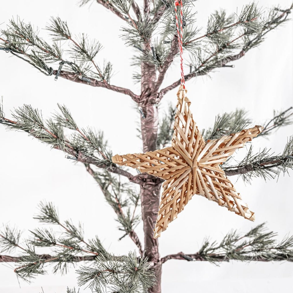 Étoile de Noël en paille | À cinq branches