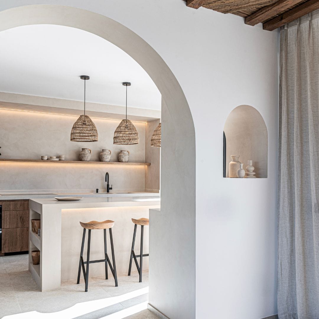 Tabouret de bar en bois de Suar | 40x36x76cm