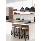 Tabouret de bar en bois de Suar | 40x36x76cm