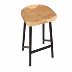 Tabouret de bar en bois de Suar | 40x36x76cm