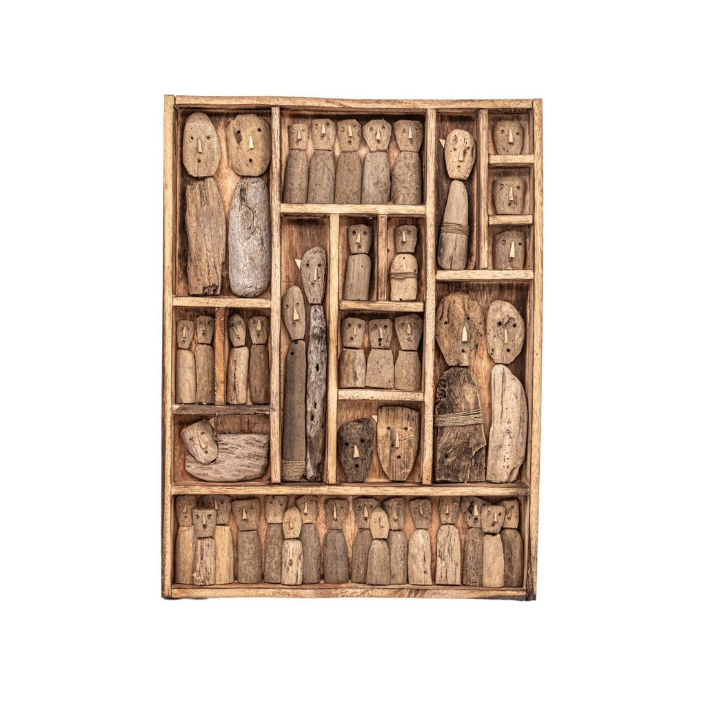 Décoration murale en bois de la tribu Sumba | 60x80cm