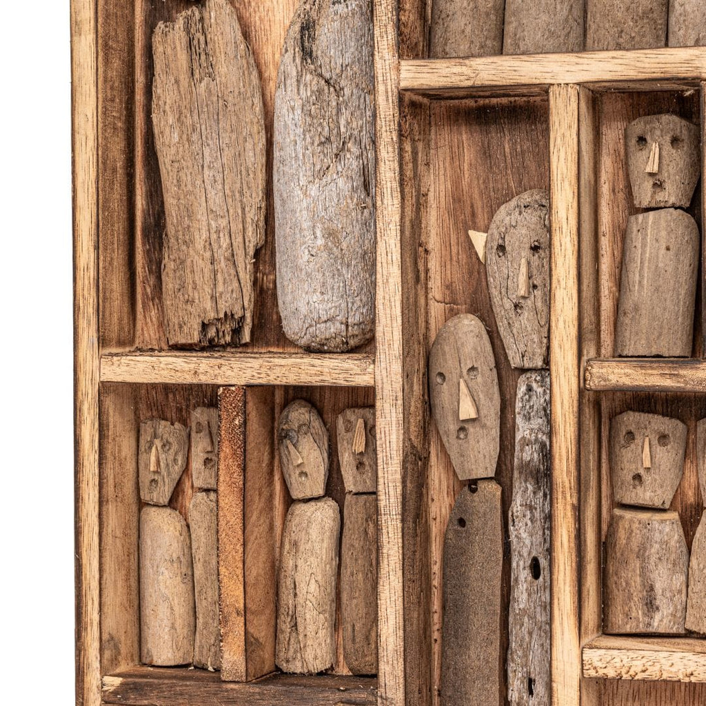 Décoration murale en bois de la tribu Sumba | 60x80cm