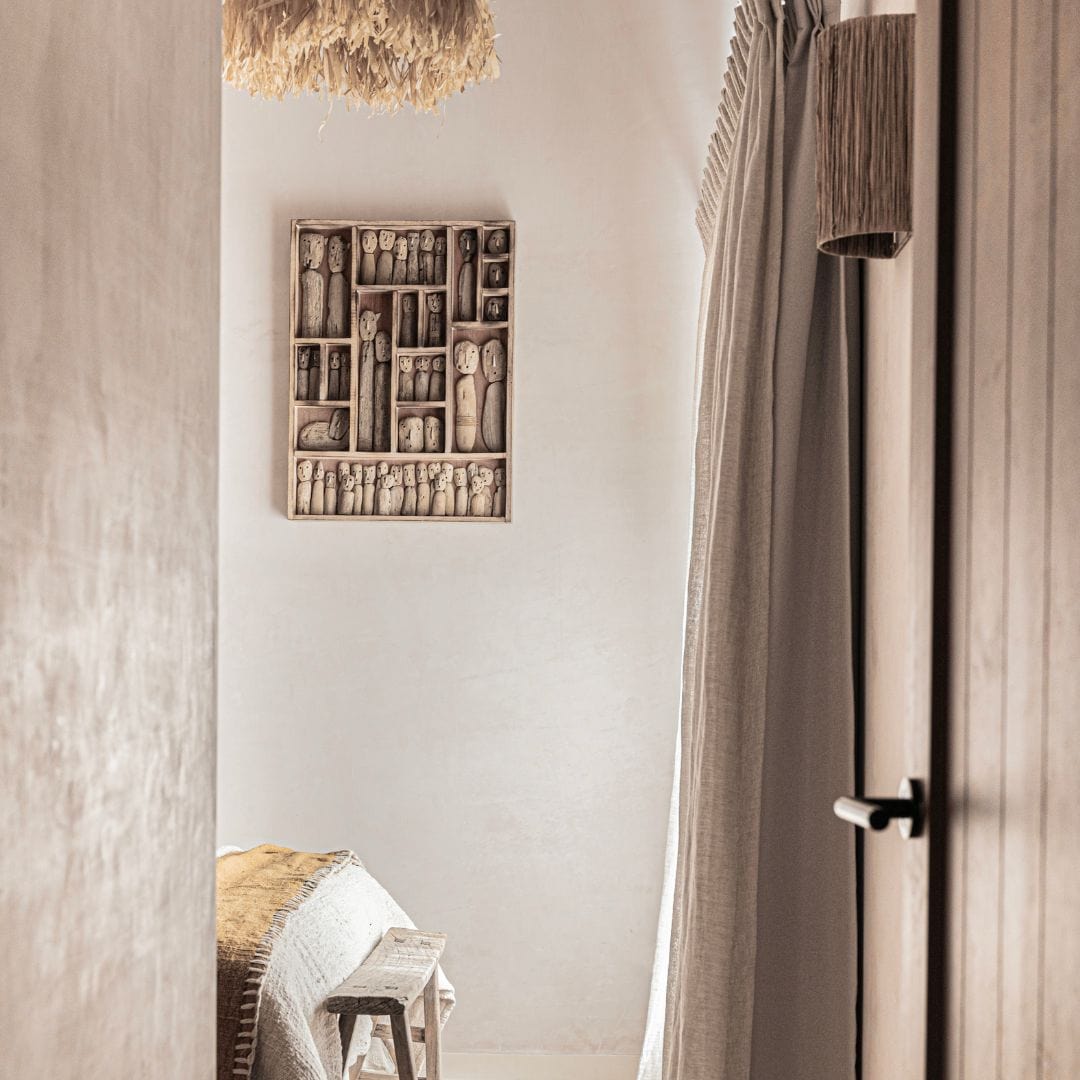 Décoration murale en bois de la tribu Sumba | 60x80cm