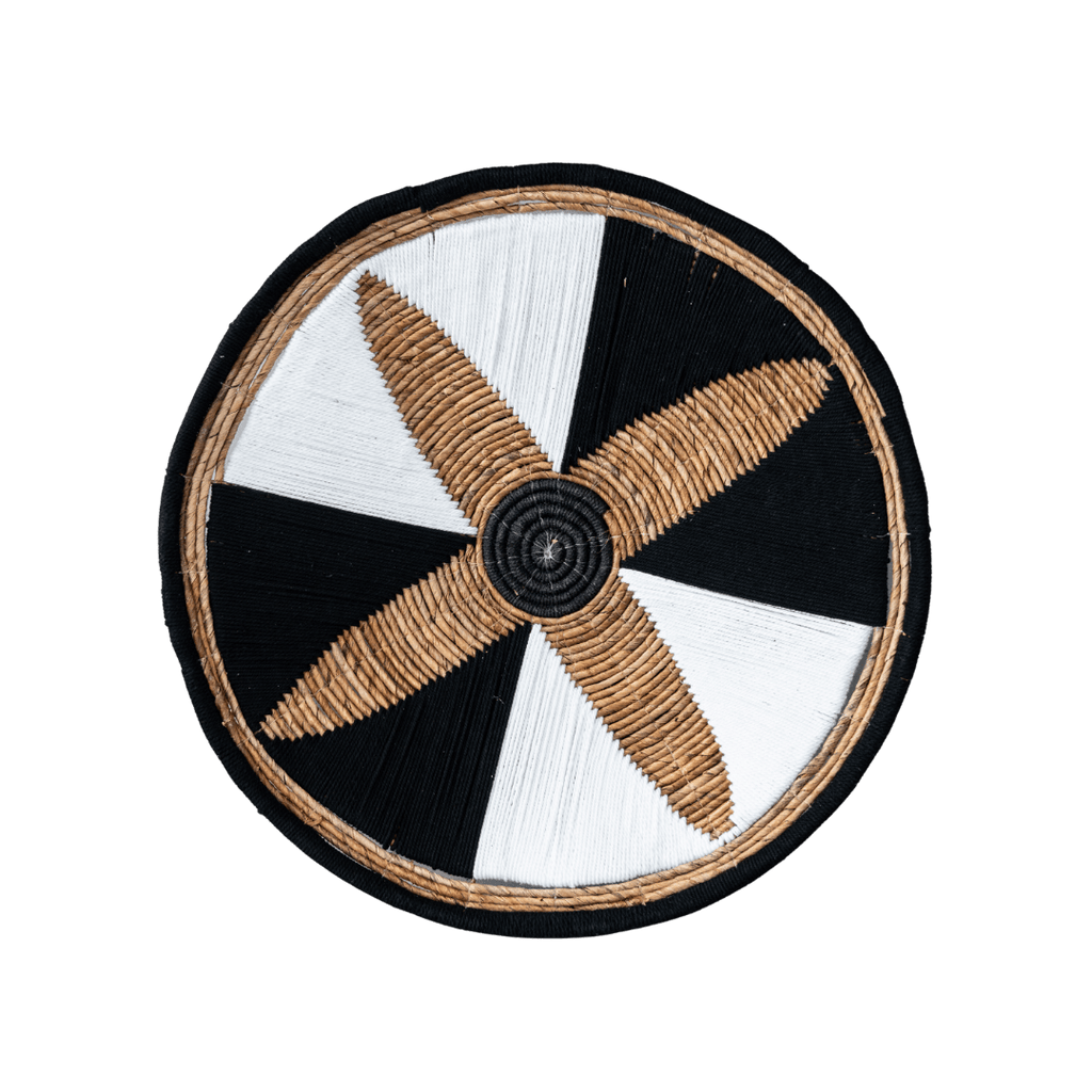 Panier mural décoratif Suri | Noir/Blanc 60cm