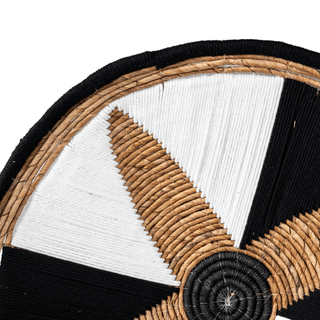 Panier mural décoratif Suri | Noir/Blanc 60cm