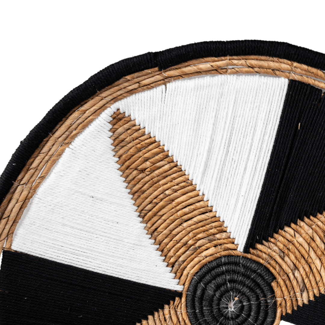 Panier mural décoratif Suri | Noir/Blanc 60cm