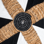 Panier mural décoratif Suri | Noir/Blanc 60cm