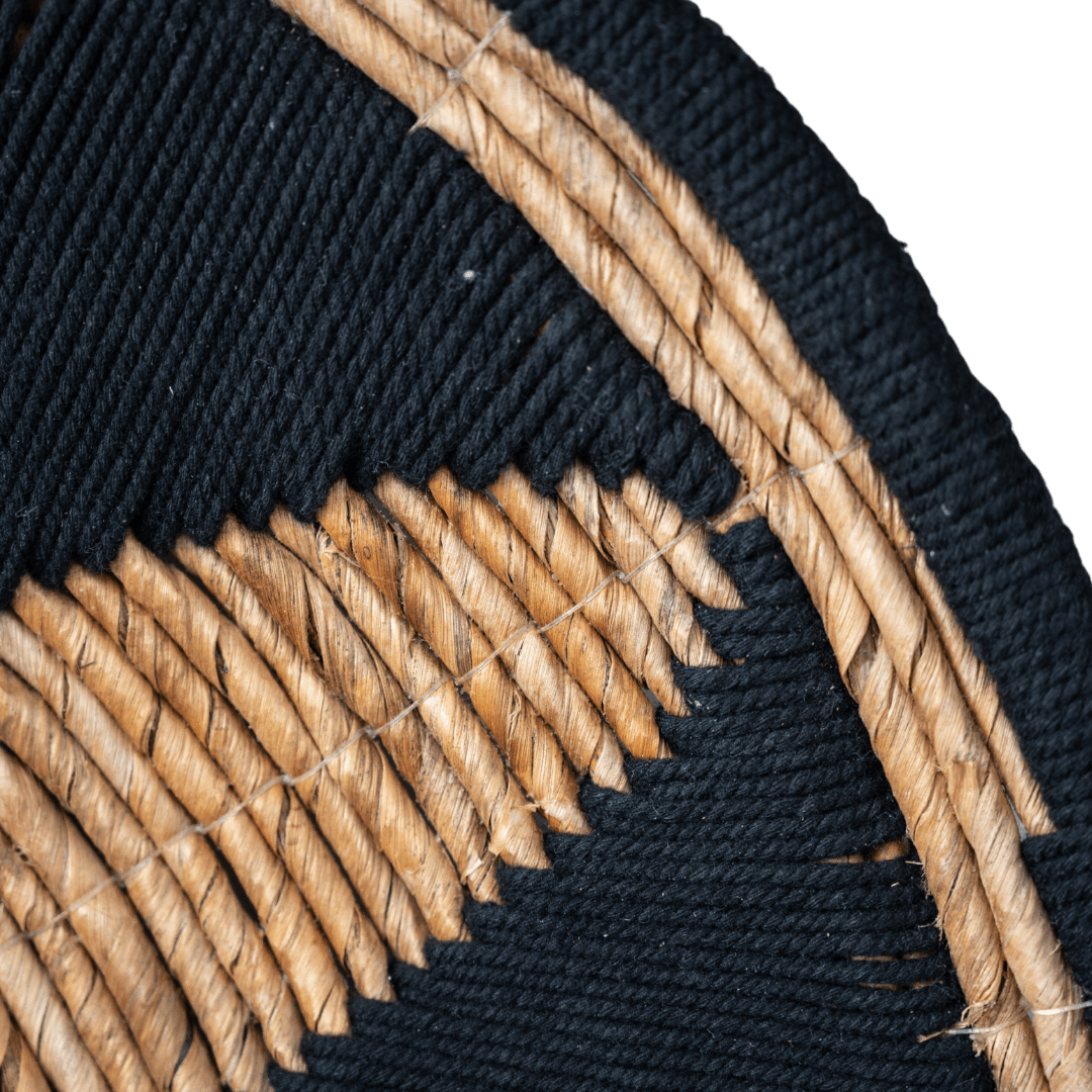 Panier mural décoratif Suri | Noir/Blanc 60cm