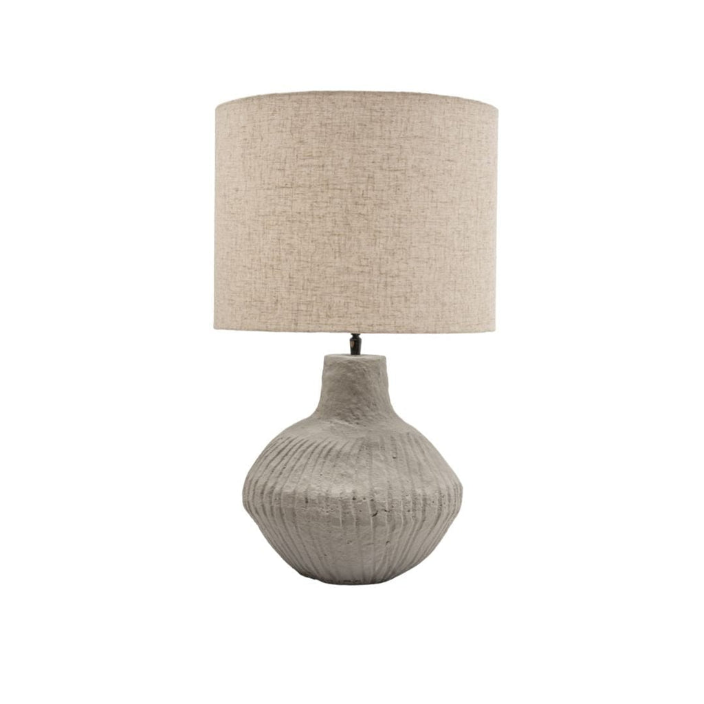 Lampe de table Tahlia en forme de calebasse cannelée