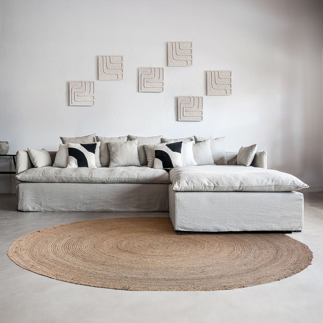 Canapé Chaise Longue en Lin Tarifa | Réversible