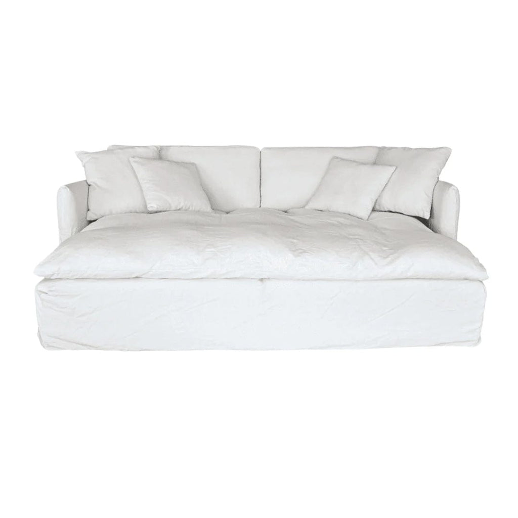 Canapé de salon en lin Tarifa | 240x190x80cm