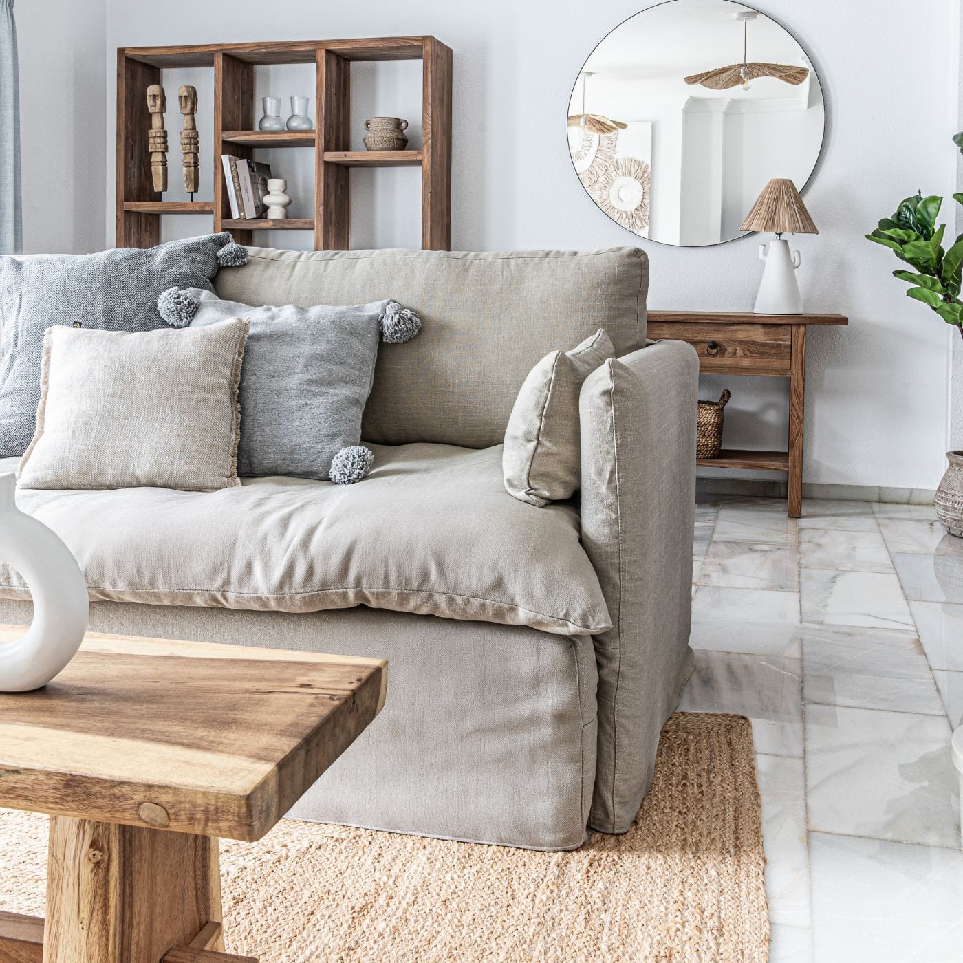 Canapé en lin Tarifa | 240 cm