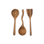 Ensemble de cuisine en teck, 3 pièces | 31cm