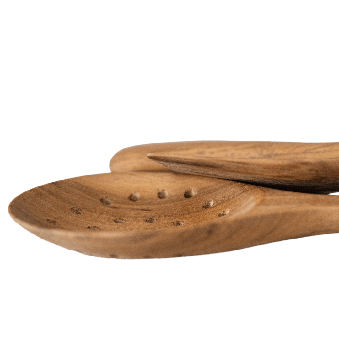 Ensemble de cuisine en teck, 3 pièces | 31cm