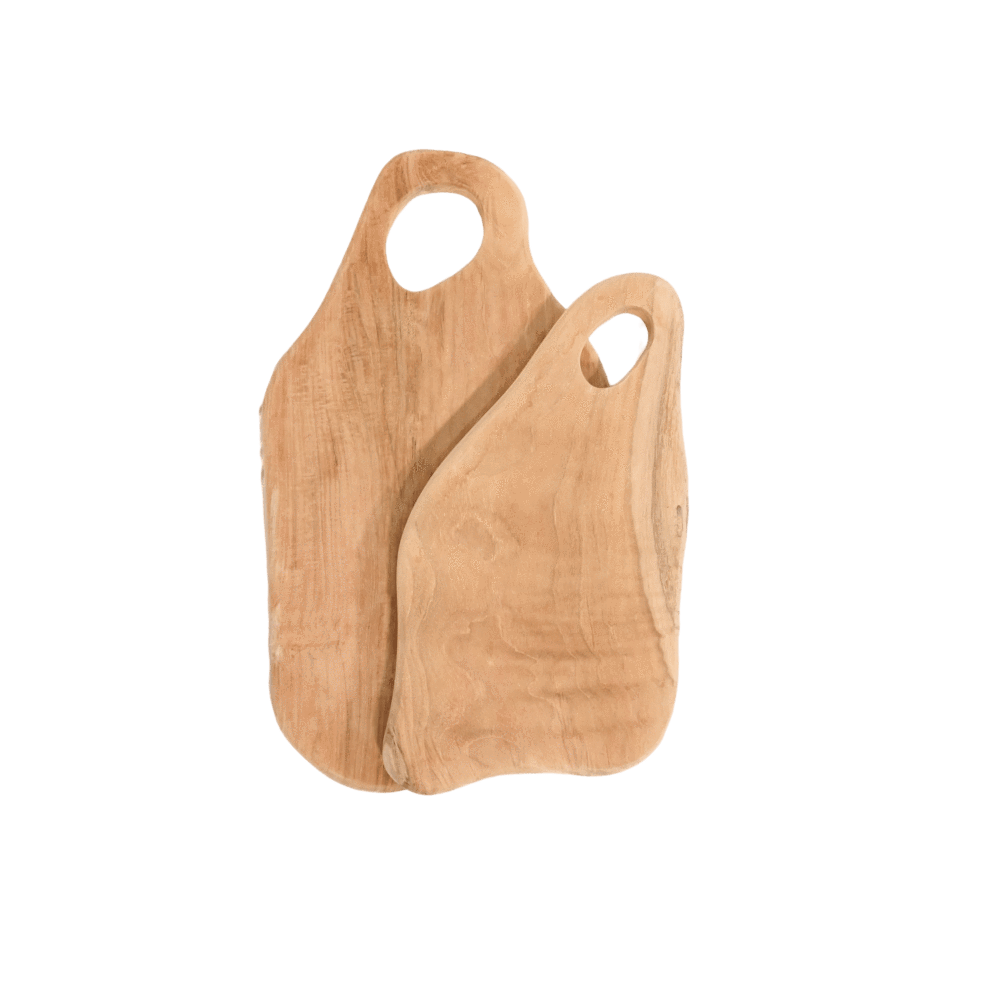 Planche à découper en teck | Abstrait | 30cm