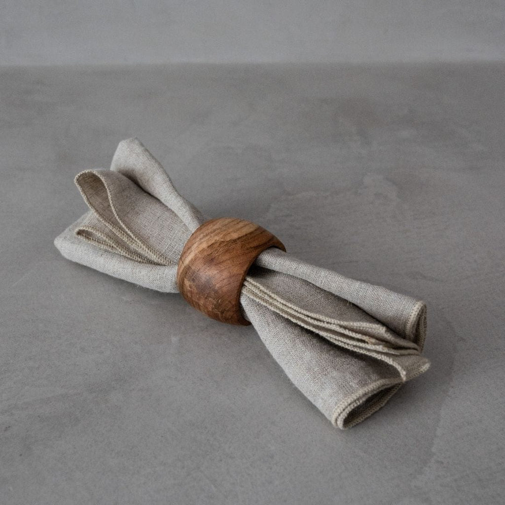 Anneau à serviette en teck | Naturel