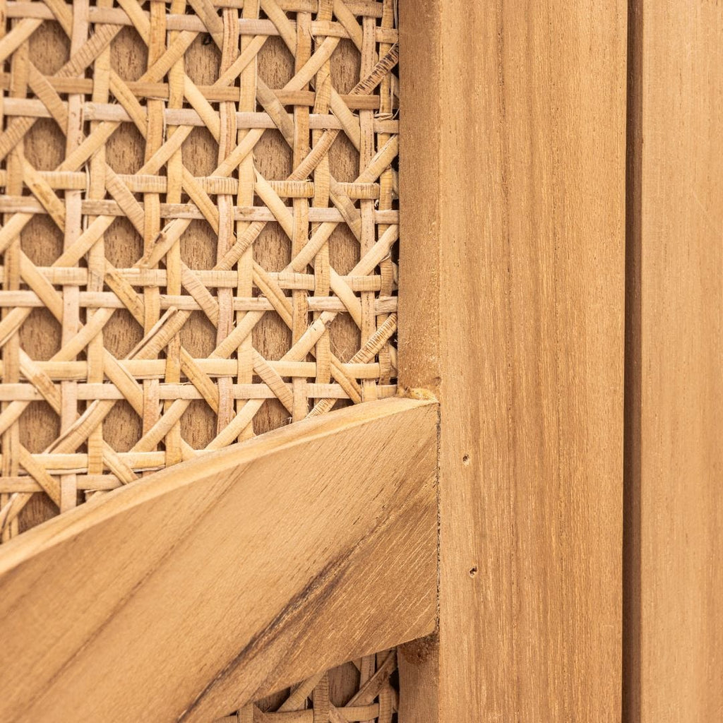 Armoire en teck et rotin
