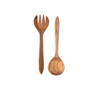 Assortiment de 2 saladières en teck | 35cm