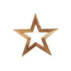 Ornement en forme d'étoile en teck