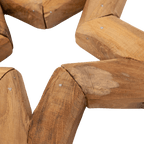 Ornement en forme d'étoile en teck