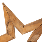 Ornement en forme d'étoile en teck