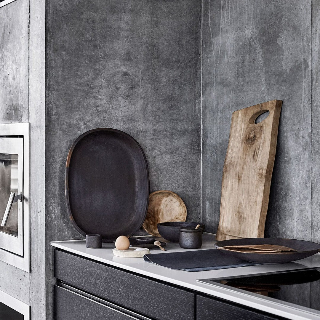 Coquetier en terre cuite | Marron/Noir 4x4.5cm