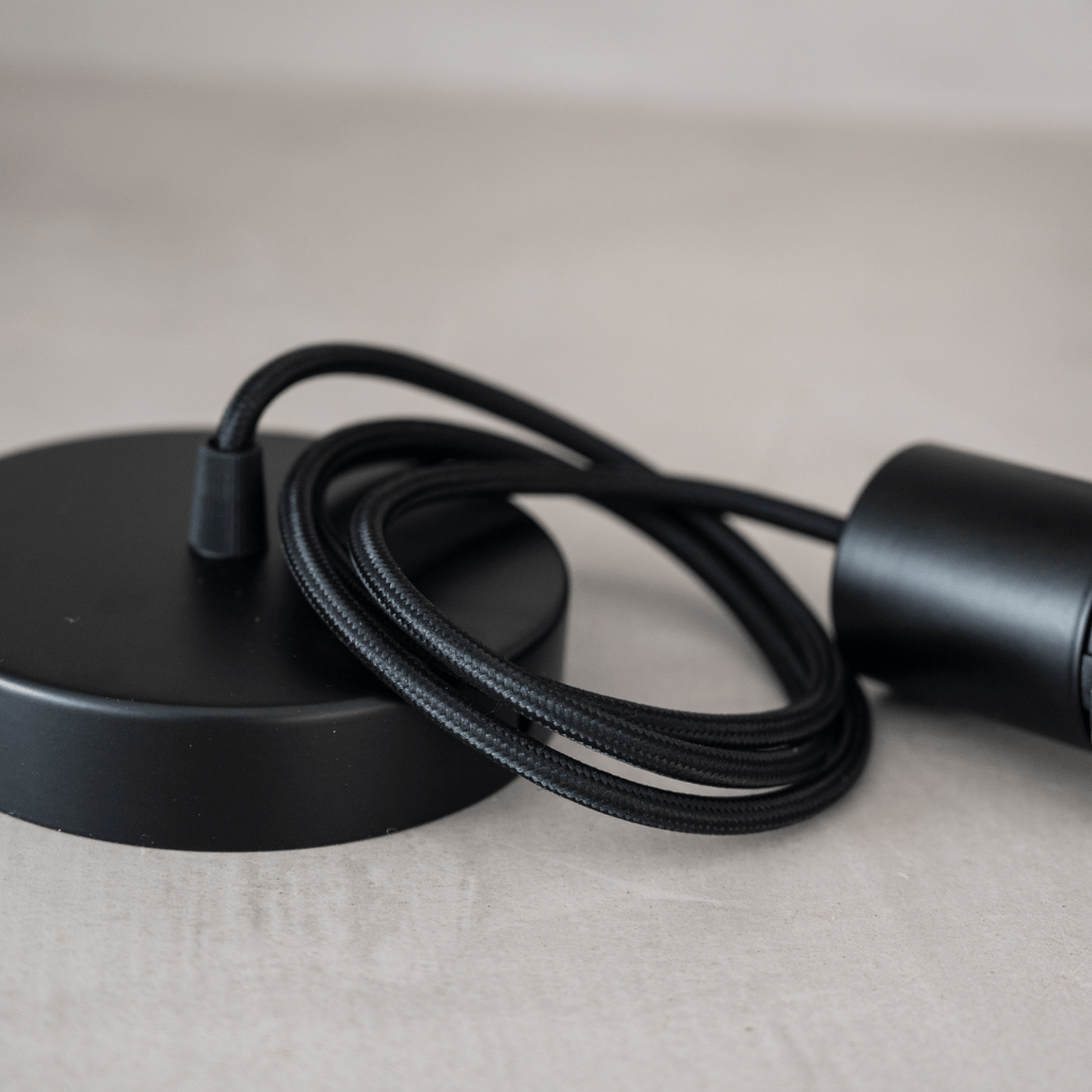 Câble suspendu textile | Noir 2m