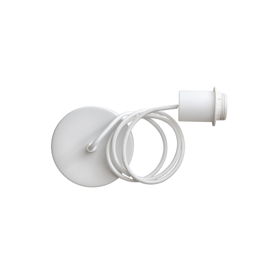 Câble suspendu textile | Blanc 2m