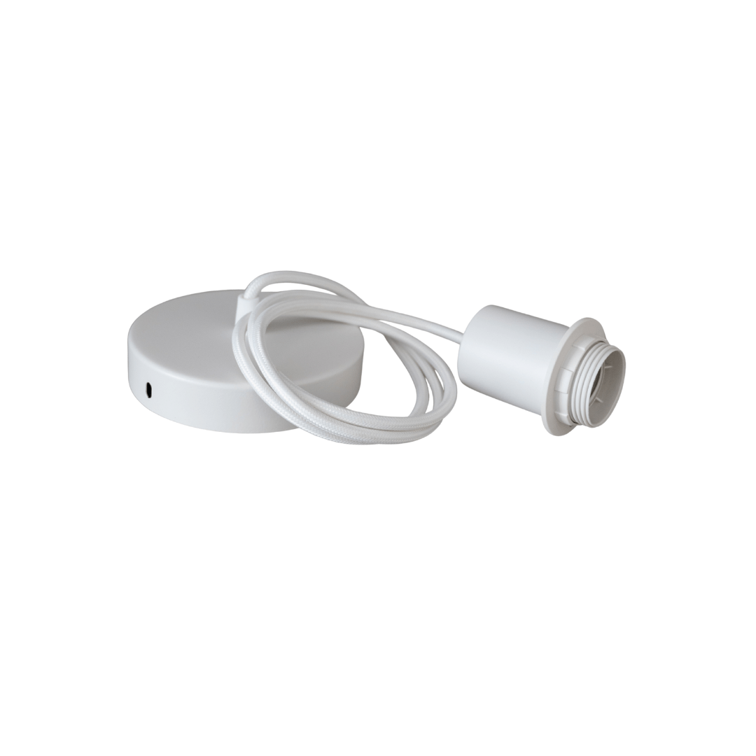 Câble suspendu textile | Blanc 2m