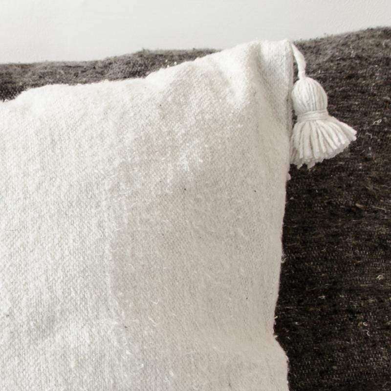 Fronce de coussin PomPom | Blanc 50x50cm
