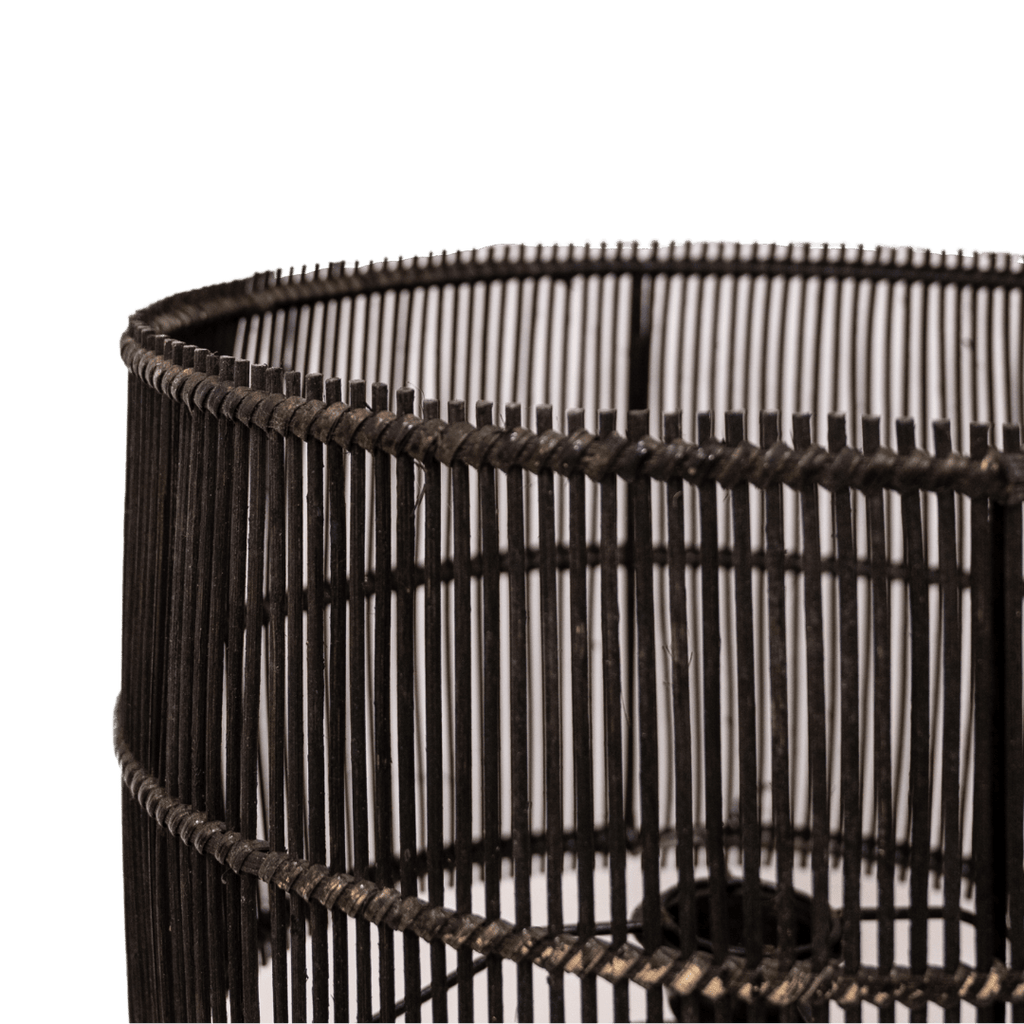 Lampe de table en bois | Noire