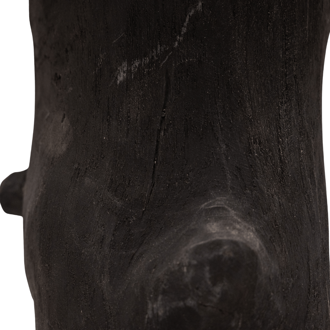 Lampe de table en bois | Noire